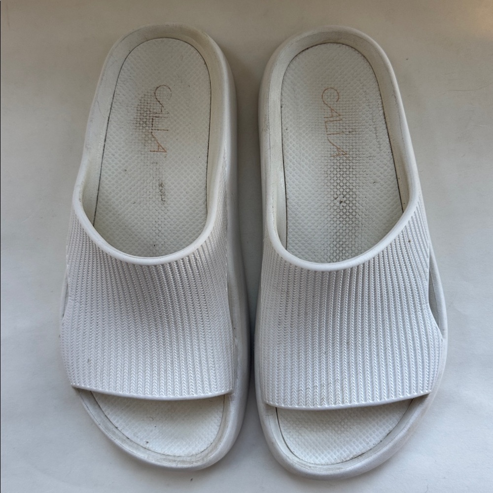 CALIA Carrie Underwood White Slip On Clogs Molded Slides White Size 7 GUC $75 - Picture 2 of 10